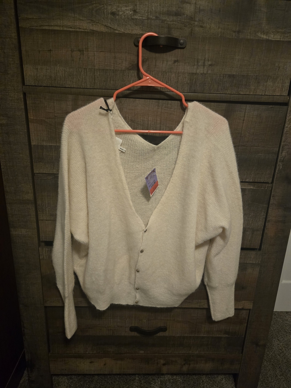 ba&sh Cream Button-Front Women's Cardigan